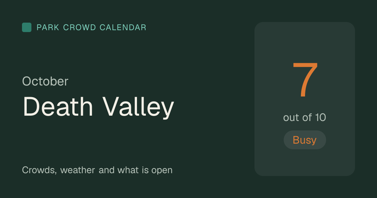 Death Valley in October (2026): Crowds, Weather & Visitor Guide | Park ...